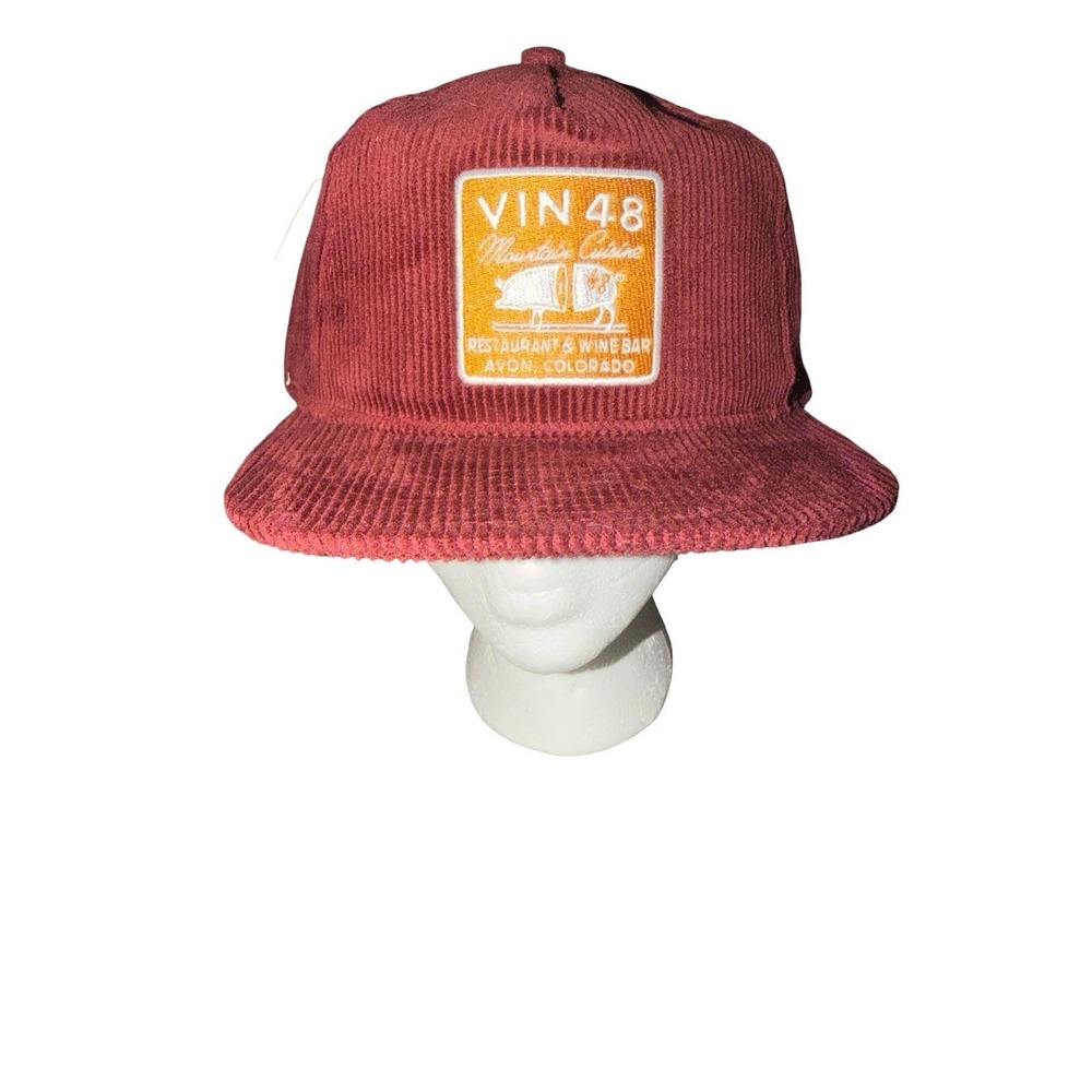 Pukka Vin 48 Mountain Colorado Corduroy Snapback Hat Maroon